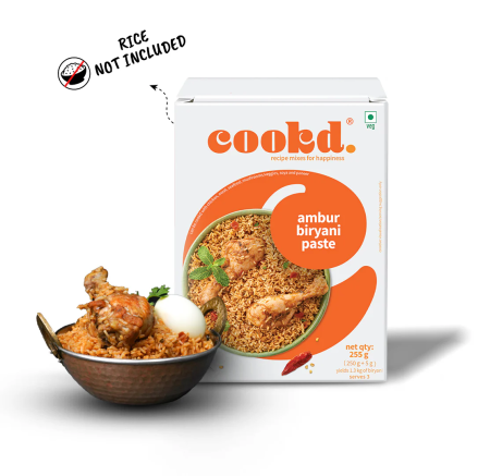 Cookd: Ambur Briyani Paste Without Rice(Preservatives Free) 255g