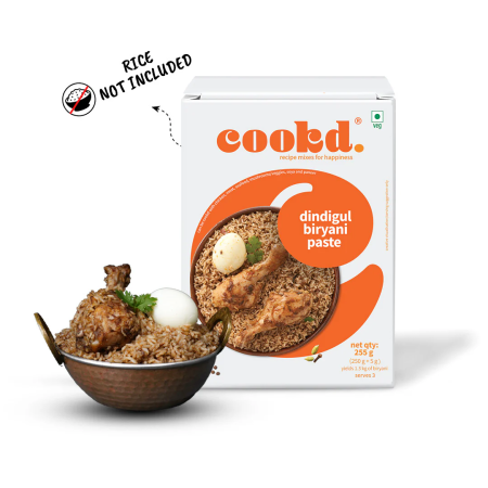 Cookd: Dindigul Briyani Paste without Rice (Preservatives Free)(255g)